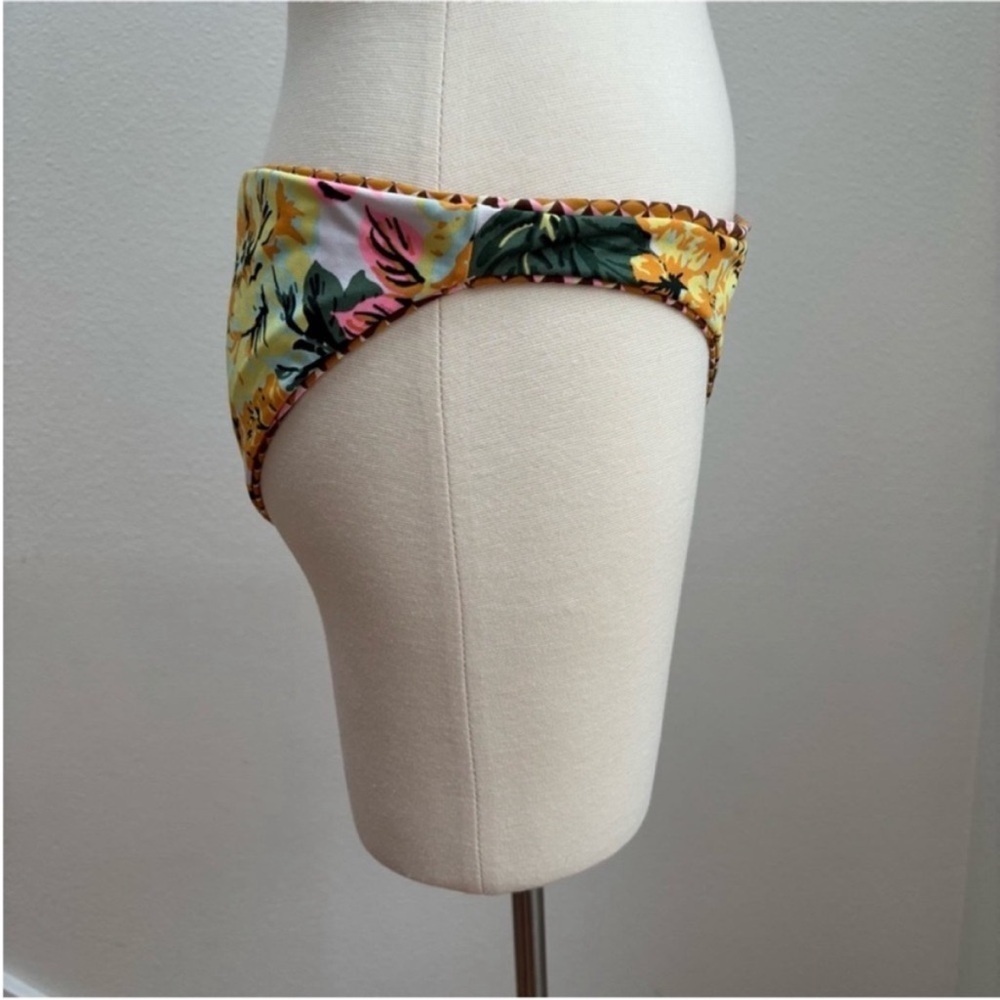 Maaji Floral Bikini Bottom Reversible Geometric Retro Swim Yellow Size Large Xl - Picture 5 of 14